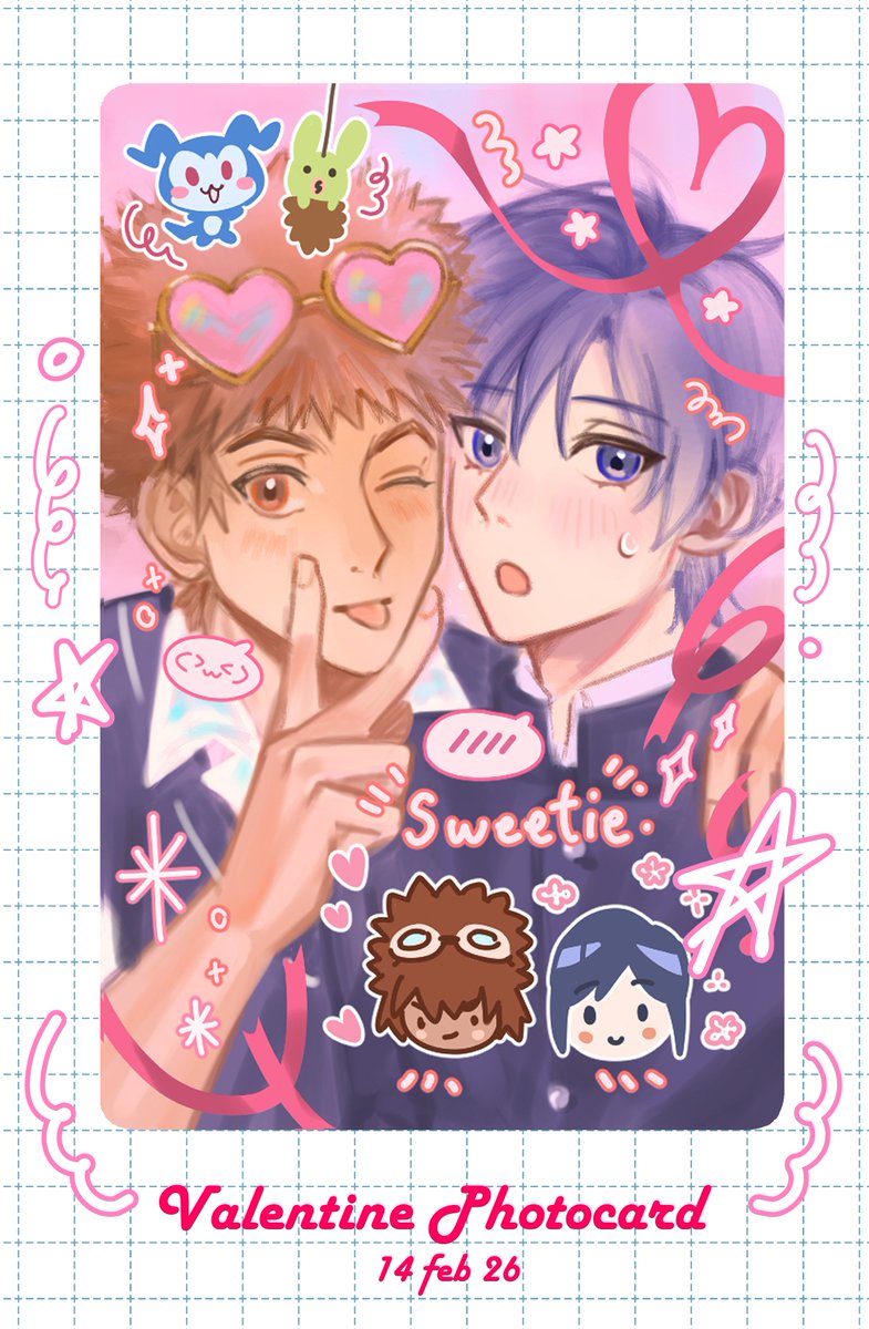 Valentine 2026🍫💙🖤
Daiken Photocard for #CQ9 
#Digimon #デジモン