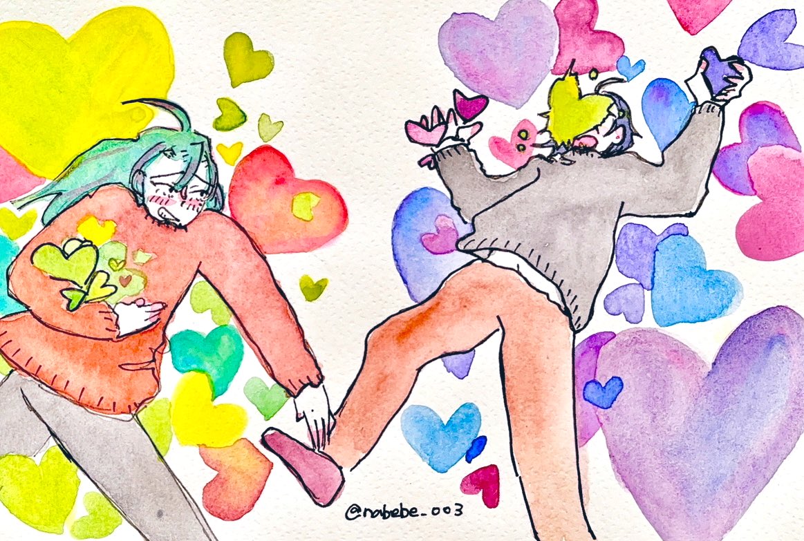 これは本にいれようかどうしようか迷ったけど色々失敗したのでﾎﾞﾂにした落書き東巻
ﾊﾞﾚﾝﾀｲﾝぽさがあるので供養
ﾊﾞﾚﾝﾀｲﾝも終わっちゃったけどね！！