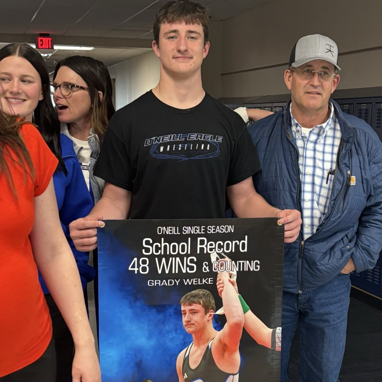 ONeillEagles's tweet photo. Congratulations to Grady Welke &amp; Brody Jakubowski for earning championship finishes at the district tournament to punch their ticket to state. Grady also set the school record for wins in a season. Good luck in Omaha boys! https://t.co/pqsVeBqmsZ