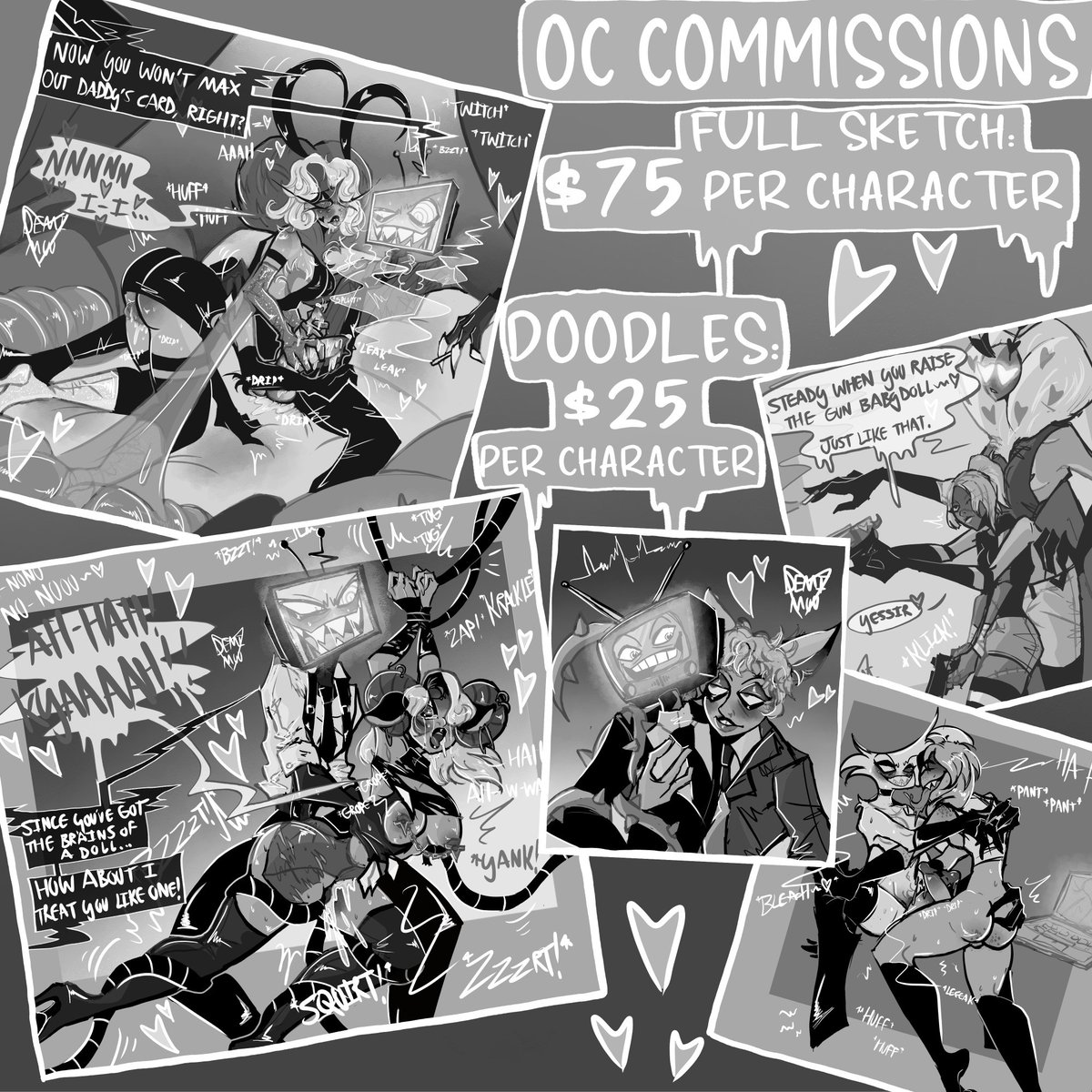 demimuu_uu's tweet photo. commissions are open!!! i have three slots available and i now allow ocs! please see the sheets below for pricing and thank u everyone for your interest! https://t.co/XTfCTDnopY