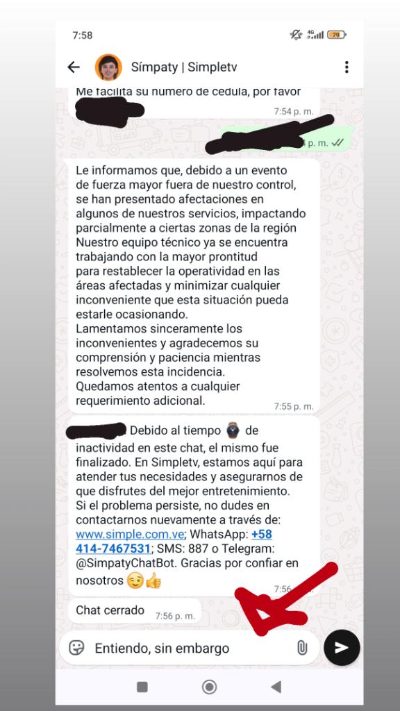 Pallazzokev's tweet photo. #Simplefibra el servicio que apenas llega el día del corte, no espera ni 5 min y ya te desconecta.

Ah, pero cuando le escribes para reportar una falla de ELLOS, te dejan hablando solo.

Al menos en algo sí son consistentes, y es en lo rápido que actúan a su conveniencia. https://t.co/6zD4nEeSxW