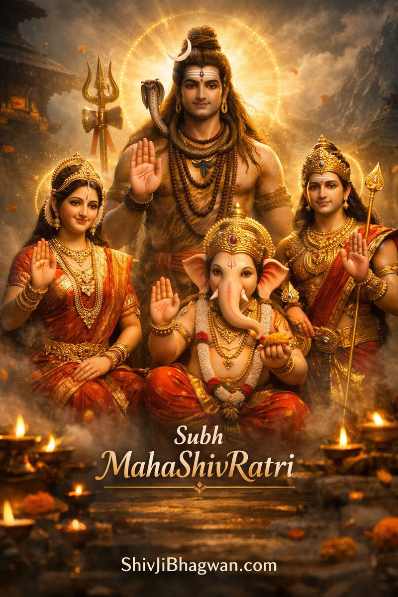 ShivJiBhagwan's tweet photo. 🔱 Subh MahaShivRatri 🙏

May Mahadev bless you with clarity, courage, and inner peace.
On this sacred night, surrender all worries and embrace divine energy.

🕉 Om Namah Shivaya
✨ Har Har Mahadev https://t.co/iOSBikLeuP