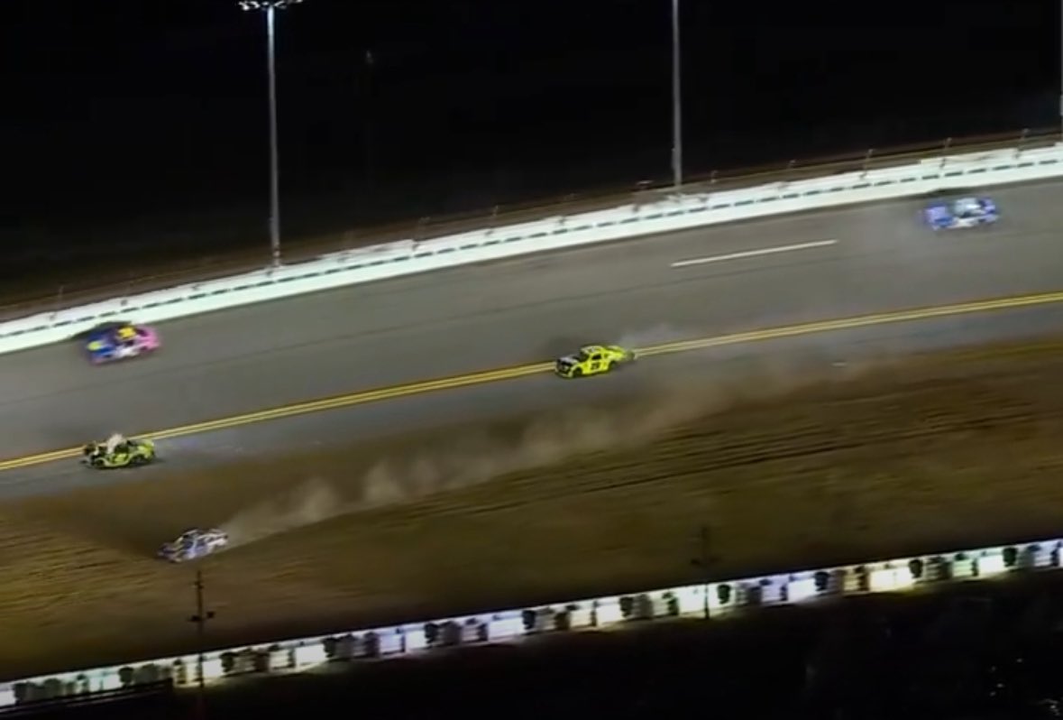 Oh look, it's Kyle Sieg going past the wreck at the same speed Natalie Decker was going.

If the pitchfork-holders are being consistent, he should never drive a race car again, correct?

No?

Oh. Hmm. Wonder why. 🙄
