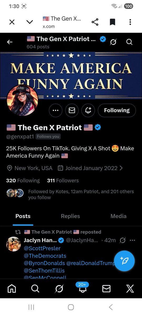Two patriots looking for new connections 
<a href="/LindaDe02970332/">Cow Fart Denier</a> 
<a href="/genxpat1/">🇺🇸 The Gen X Patriot 🇺🇸</a> 
F&amp;R
💪🫶💯🇺🇸