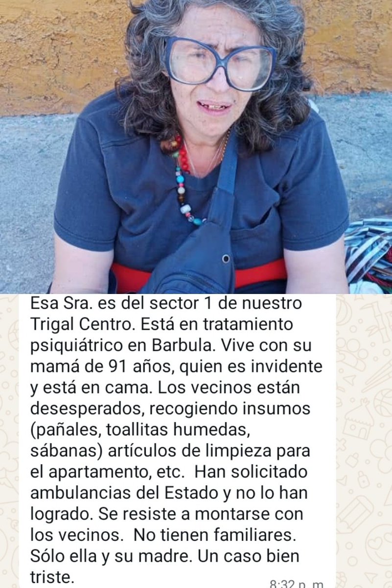 Servicio público 
La sra aún sigue desaparecida.