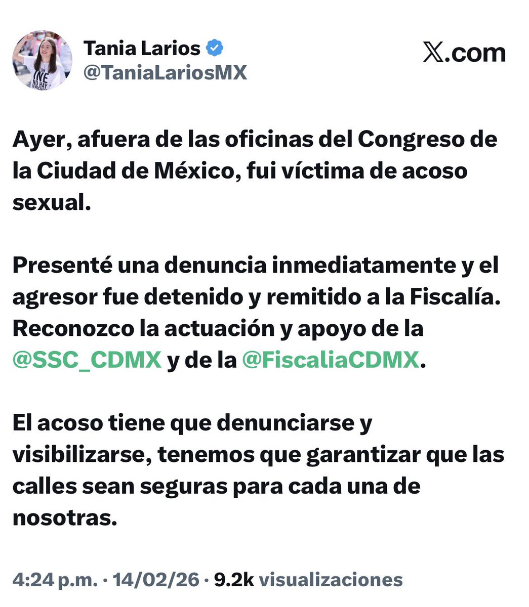 En menos de 24 horas tenemos una alcaldesa golpeada y una diputada acosada sexualmente, ambas de oposición; el régimen calla, la presidente que se la pasa diciendo que es “tiempo de mujeres” no ha dicho ni una sola palabra. 
En este gobierno comandando por <a href="/PartidoMorenaMx/">Morena</a> solo
