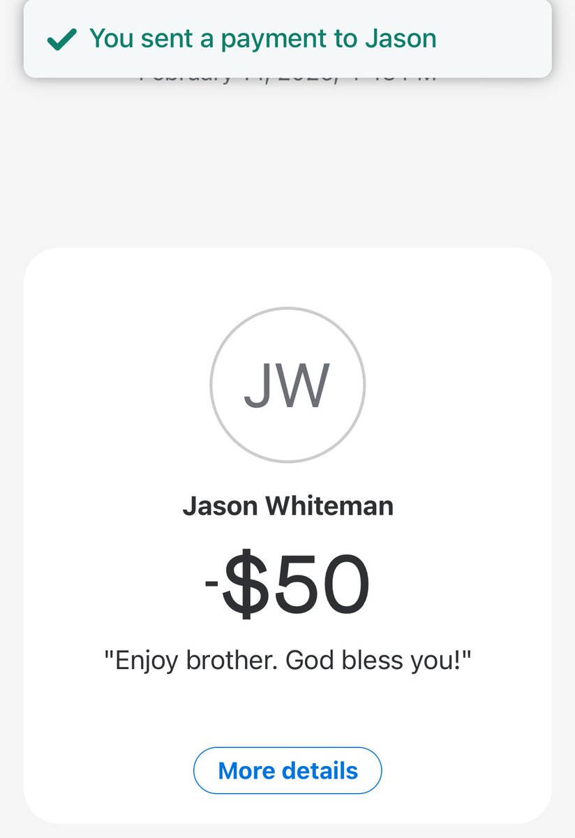 This guy is a gem. 

Sent him $25 for flowers and he only wants to keep $10 of it to buy his mom chocolate. 

Just for that, I’m gonna bless him even more; and pass along his message- 

Trying to get to as many as I can ❤️
