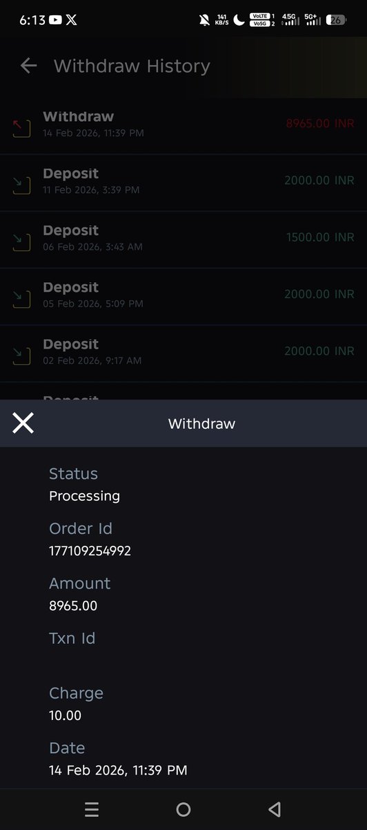 Krishna57770522's tweet photo. @suncryptoin int withdrabal not Recivde https://t.co/uON2lKPHJf