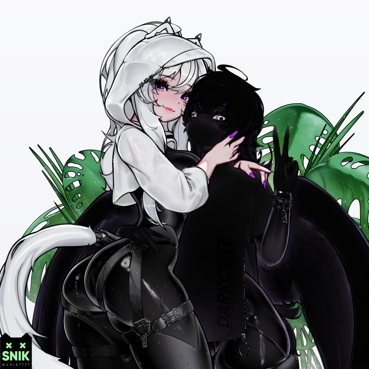 For <a href="/KittyTimer3D/">KittyTimer</a> and <a href="/danselmori/">Danselmori</a> on Valentine's Day 🤍🖤