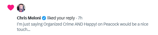 AnthonyDiPaola2's tweet photo. And it seems Stabler/Nick Sax agrees!
To my followers, you can keep ignoring me about saving @HappySYFY all you want, but if the main star AND executive producer of the show agrees with me, then there's always hope.
#SeeHappy #SaveHappy https://t.co/AxNc1W9KYS