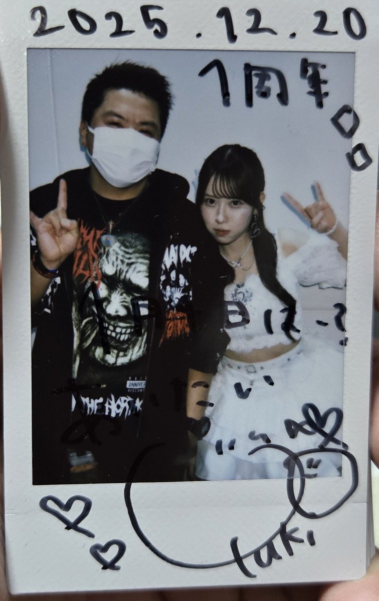 12.20新宿でSAKURADOLL東原優希ちゃん。優希ちゃんとの初チェキは去年