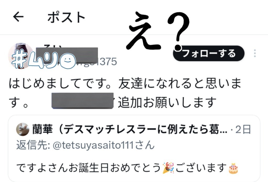 またまた意味分かんない。見たら返信してる人いてDM送れないとか書い