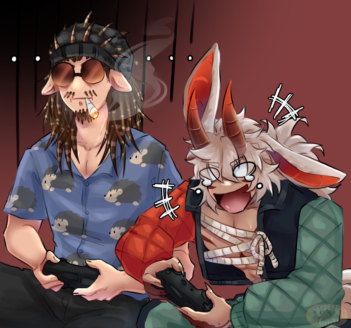 Happy Valentines day to all why not come on in and watch us play a game that i haven't played in years but want to play more!
🔗🔽
Art by the amazing <a href="/KurokoChomper/">Kuroko Chomper🐊🧪</a> you should consider commissioning them!