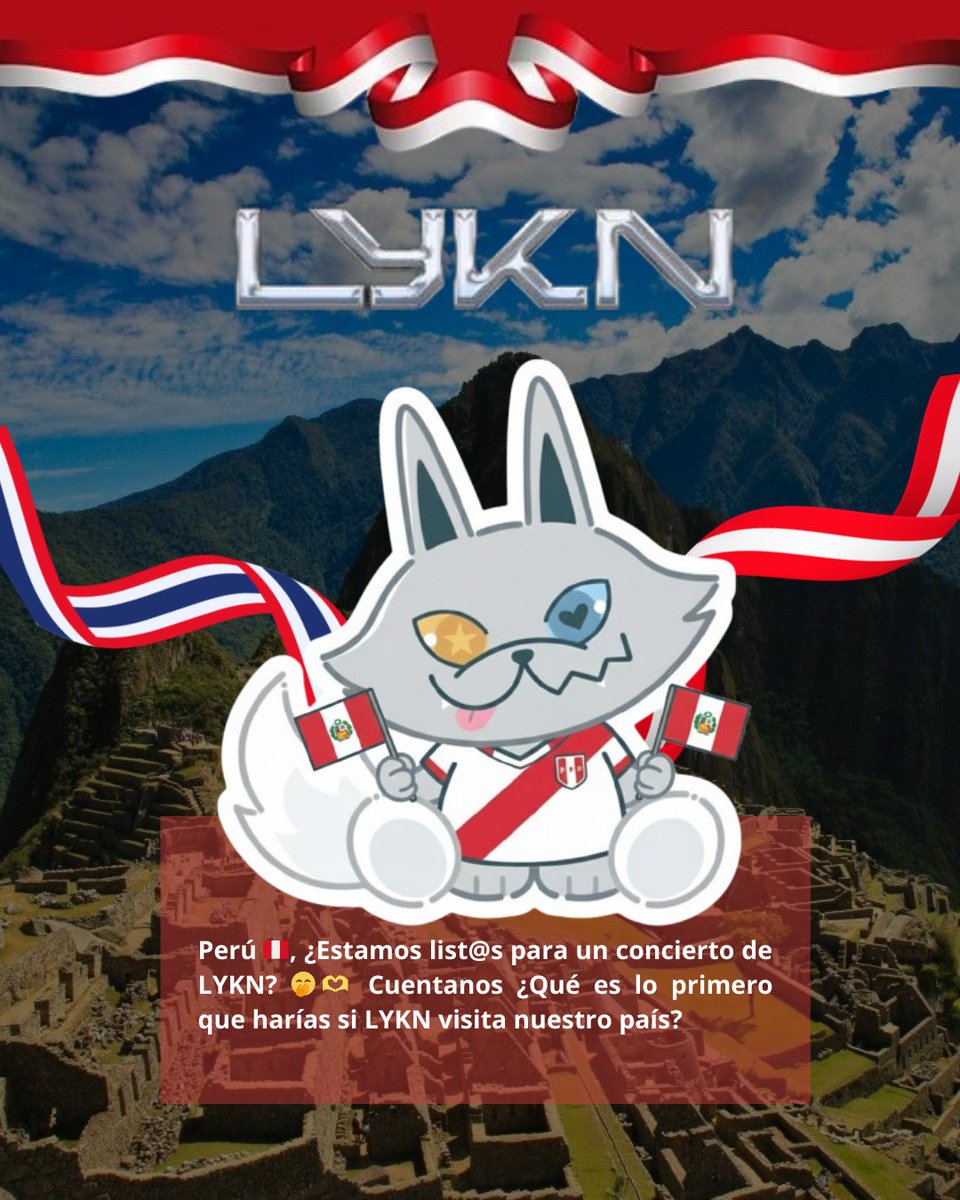 Cuéntalo TODO LYKYOU y hagamos ruido juntos.

Usa el hashtag #WeWantLYKNInPeru y mencionemos a <a href="/zafiroLive/">Zafiro Internacional</a> y <a href="/WorkShowsPE/">Work Shows Oficial</a> para que vean que ¡el fandom peruano está más que listo! 🇵🇪🐺

#LYKN 
#WeWantLYKNInPeru