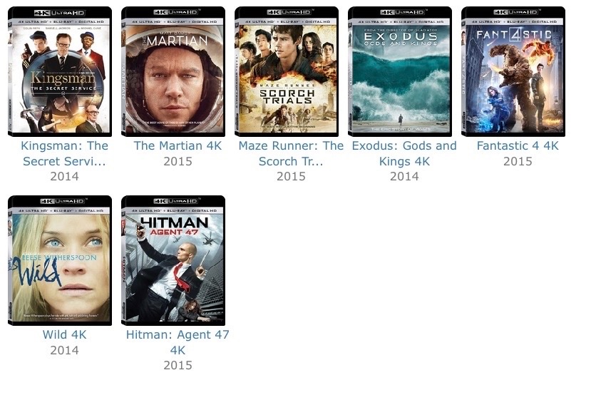 10 years ago today. The First 4K UHD discs were released