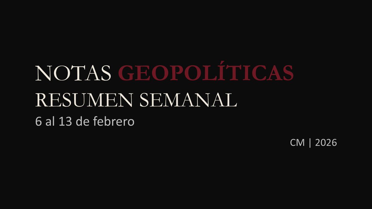 CarlosMI23's tweet photo. La semana administró la tensión sin conflicto abierto. Predominó una combinación de disuasión y negociación limitada entre potencias, con múltiples frentes activos pero contenidos dentro de márgenes estratégicos controlados. https://t.co/nyr6G8LaG6