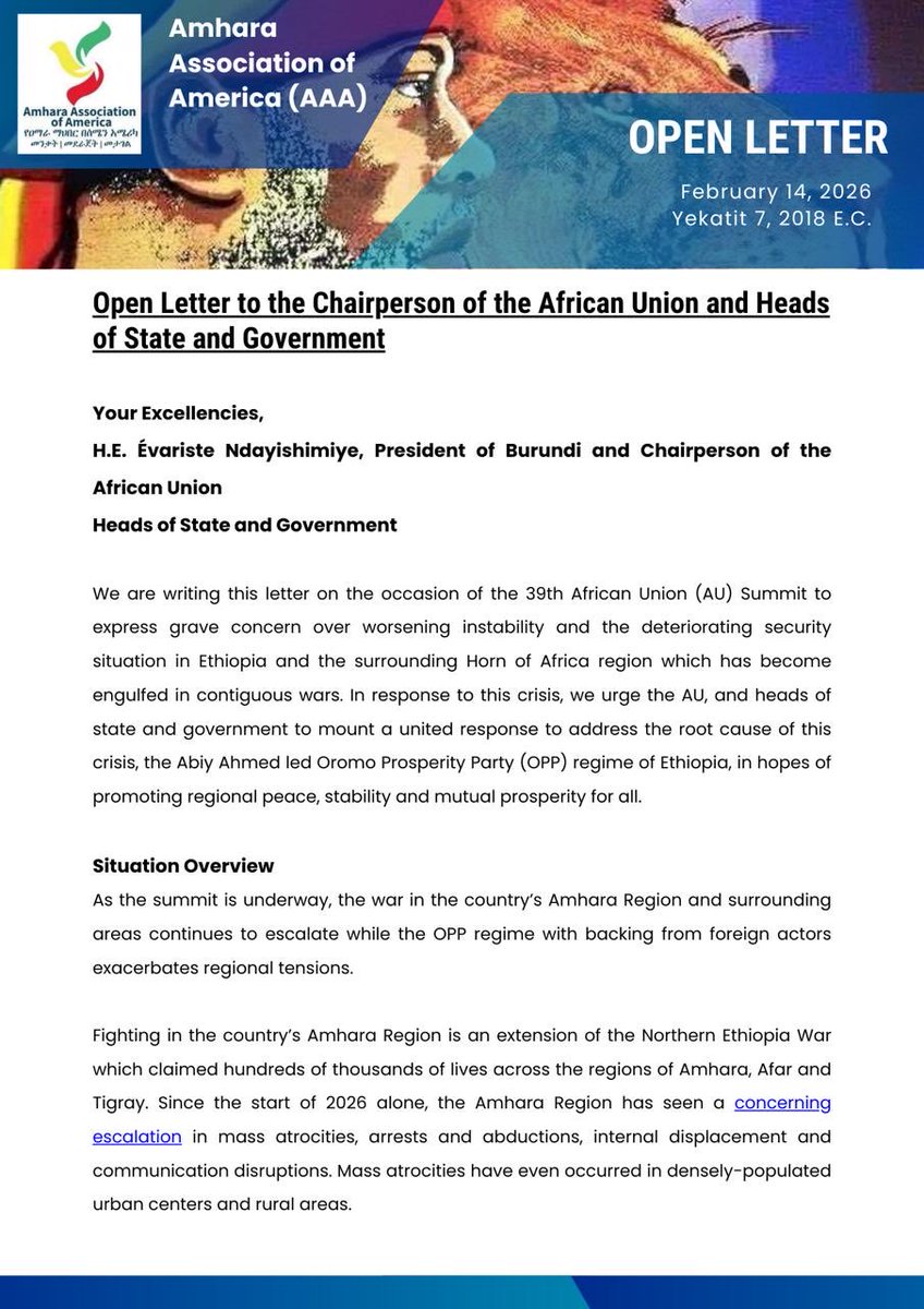 Amhara Association of America (AAA) tweet media