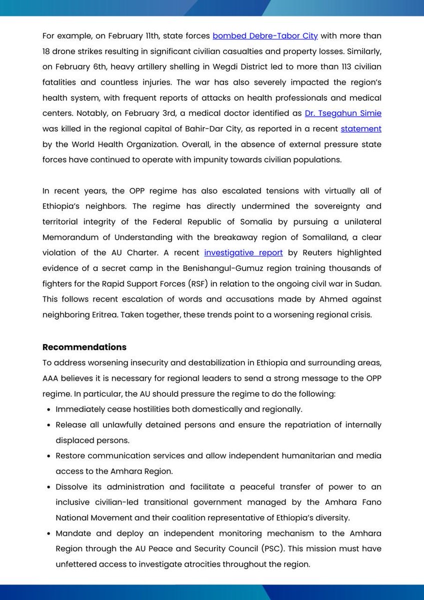 Amhara Association of America (AAA) tweet media