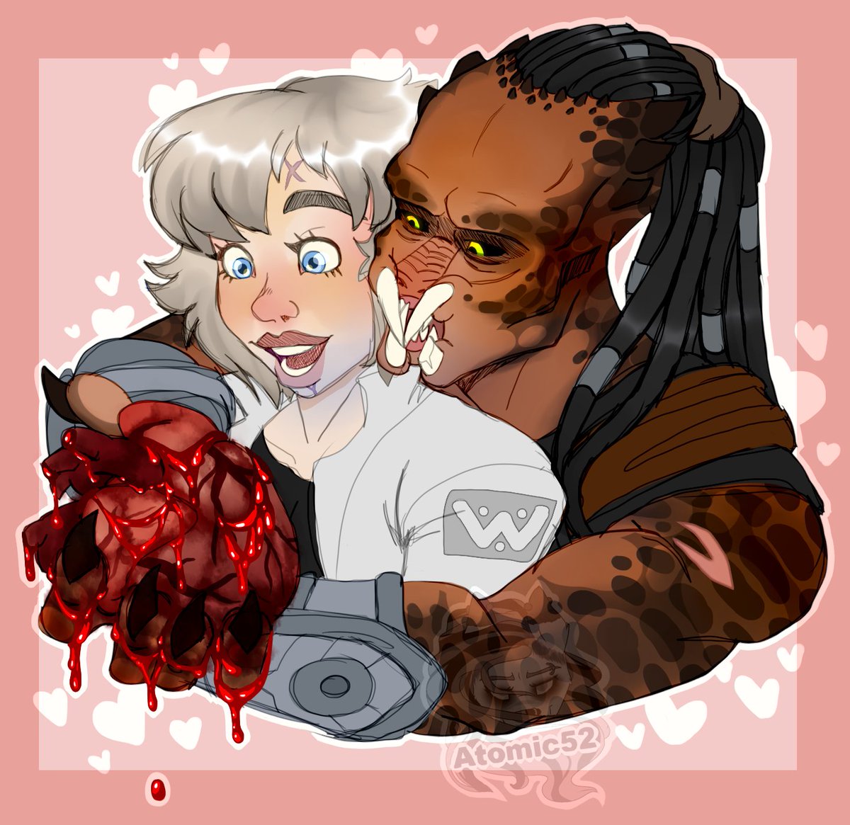 a Heart for his heart X3 happy Valentin's day!!

#PredatorBadlands #dekthia #thiadek