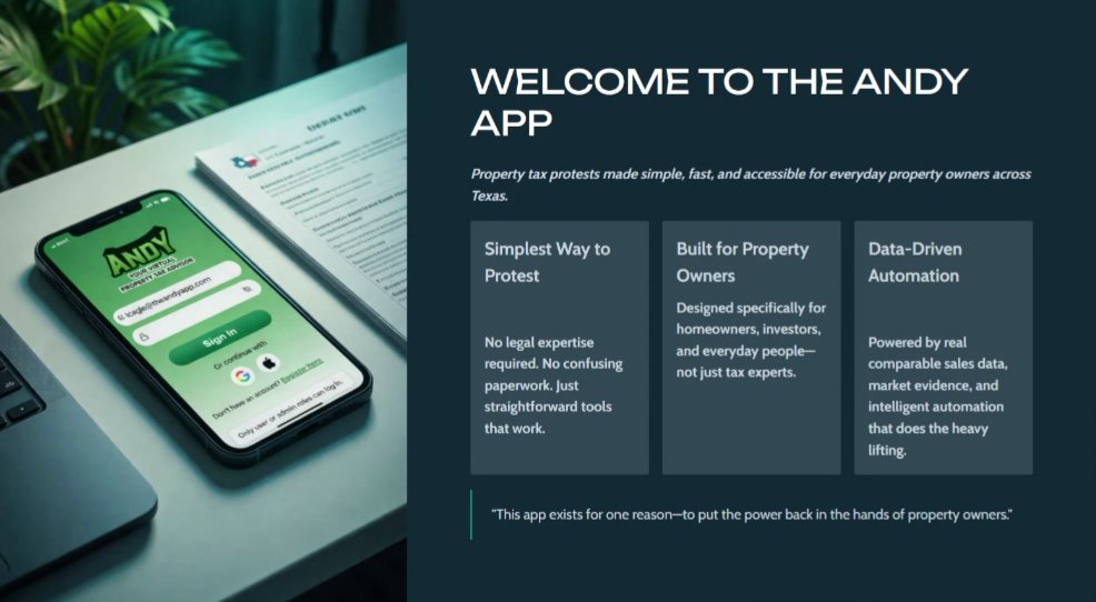 IND3X3D's tweet photo. 📢 STOP OVERPAYING ON PROPERTY TAXES! 🏠💸

🔥 Introducing The Andy App — the app that puts property tax protest tools right in your pocket. 

✨ It’s fast. It’s smart. Just savings on YOUR property tax bill. 

👇 Click to download Andy now

👉 https://t.co/WVJPQBgtSw https://t.co/fpYRJAgPtu