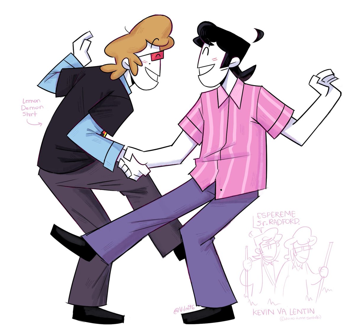 vilm46's tweet image. "Last night I had a dream about you, in this dream, I'm dancing right beside you" happy valentine's day! #spookymonth #spookymonthfanart #candycorn #caramelpopcorn