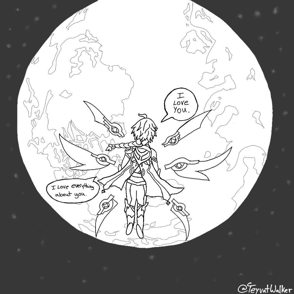 ✨: I've been working on this piece for a while, and I think its fitting to post it on Valentine's Day

It was hard drawing it in a way I liked, but I'm proud of this one and I'm happy with my work