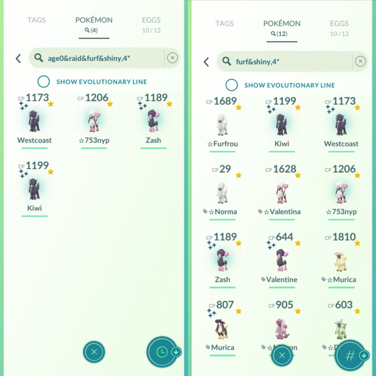 Furfrou Raid Day 🥰🤭
Had to work, but managed
3 ✨️ &amp; 1 💯 from 31 remote raids 
(Also did 8 costume nidos &amp; 1 enamorus 😅)
Thank you for the invites/letting me snipe 🫶
#PokemonGO