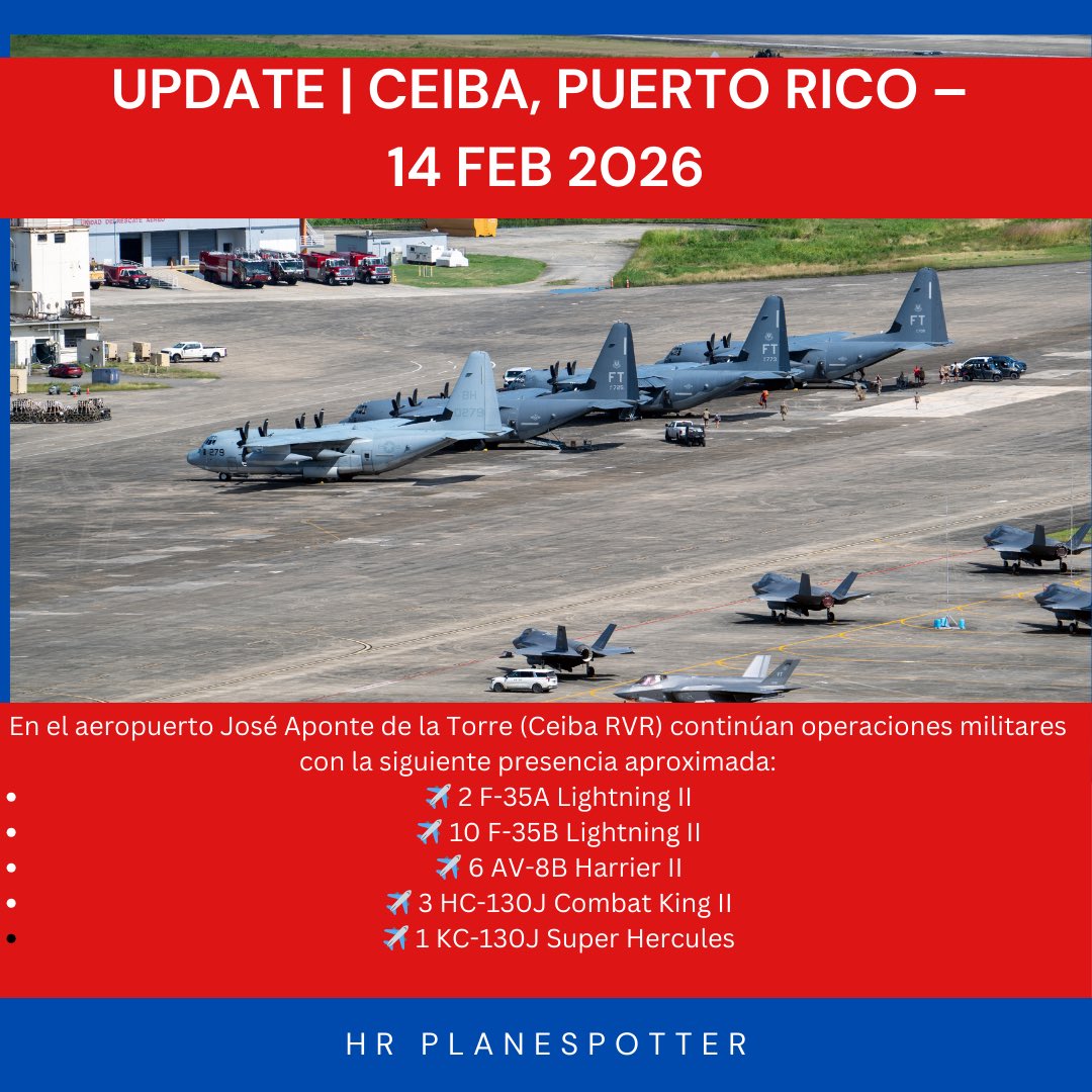 Lo las Reciente de la base de Ceiba14 de Febrero <a href="/Flightwatcher1/">FlightWatcher</a>  <a href="/Arr3ch0/">𝘼𝙧𝙧𝙚𝙘𝙝𝙤</a>  <a href="/GastonLevar/">Gaston Levar</a> 

• #Ceiba2026
• #RooseveltRoads
• #DesarrolloEconómicoPR
• #PuertoRicoAvanza
• #InnovaciónCeiba
