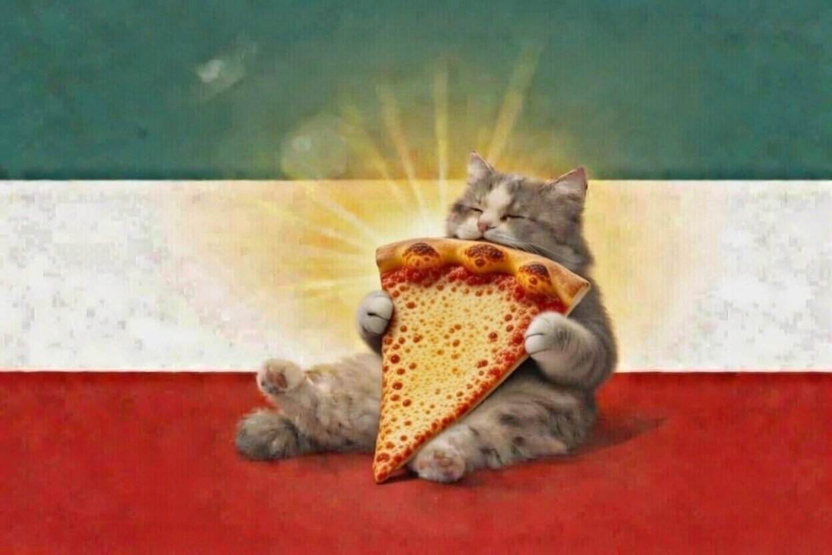 گربه‌ی پیتزا خور. 
پرچم رسمی ایرانی‌های نیویورک