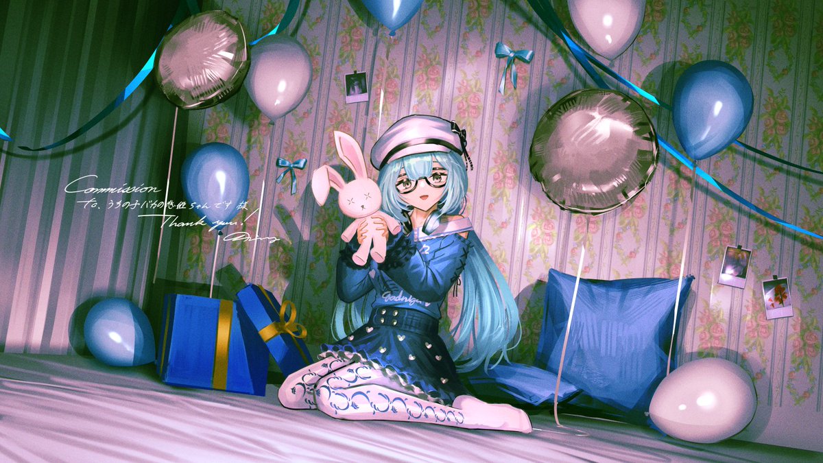 Skeb納品しました。とてもキュートなキャラでぜひ彼女の可愛さを演出したいと思い、プレゼントを受け取って喜んでいるシーンを描いてみました。 
<a href="/samaruha/">悲姫ちゃん＠サマルハ</a>様、いつも素敵なリクエストありがとうございます！