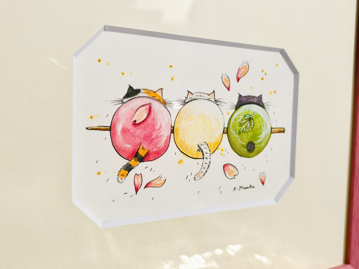 本日「ねこふくろう展」最終日です🚩

ふくろう🦉のようはふっくら後ろ姿の団子も、ぜひご覧ください〜

舞ってるのは桜と花粉と抜け毛🌸

#ねこふくろう展