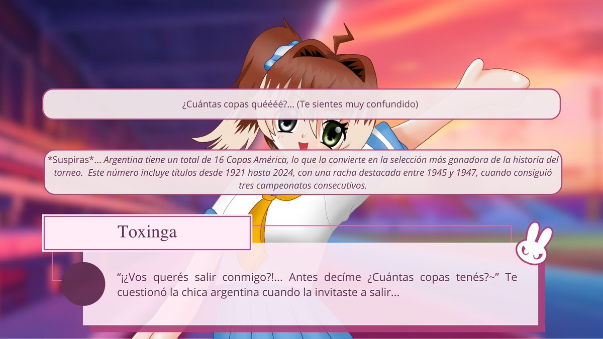 ¡Esperemos que estés preparado! 🩷✨

Acabas de invitar a <a href="/ToxingoVT/">ToxingoVT | AKARI LIVE | LEP / VGen comms open</a> a una cita este #SanValentín... Y pues bueno, esperamos que sepas lo suficiente de... fútbol (?

¿Tomarás la iniciativa? O pues no, si no quieres n.n 🩷🩷🩷