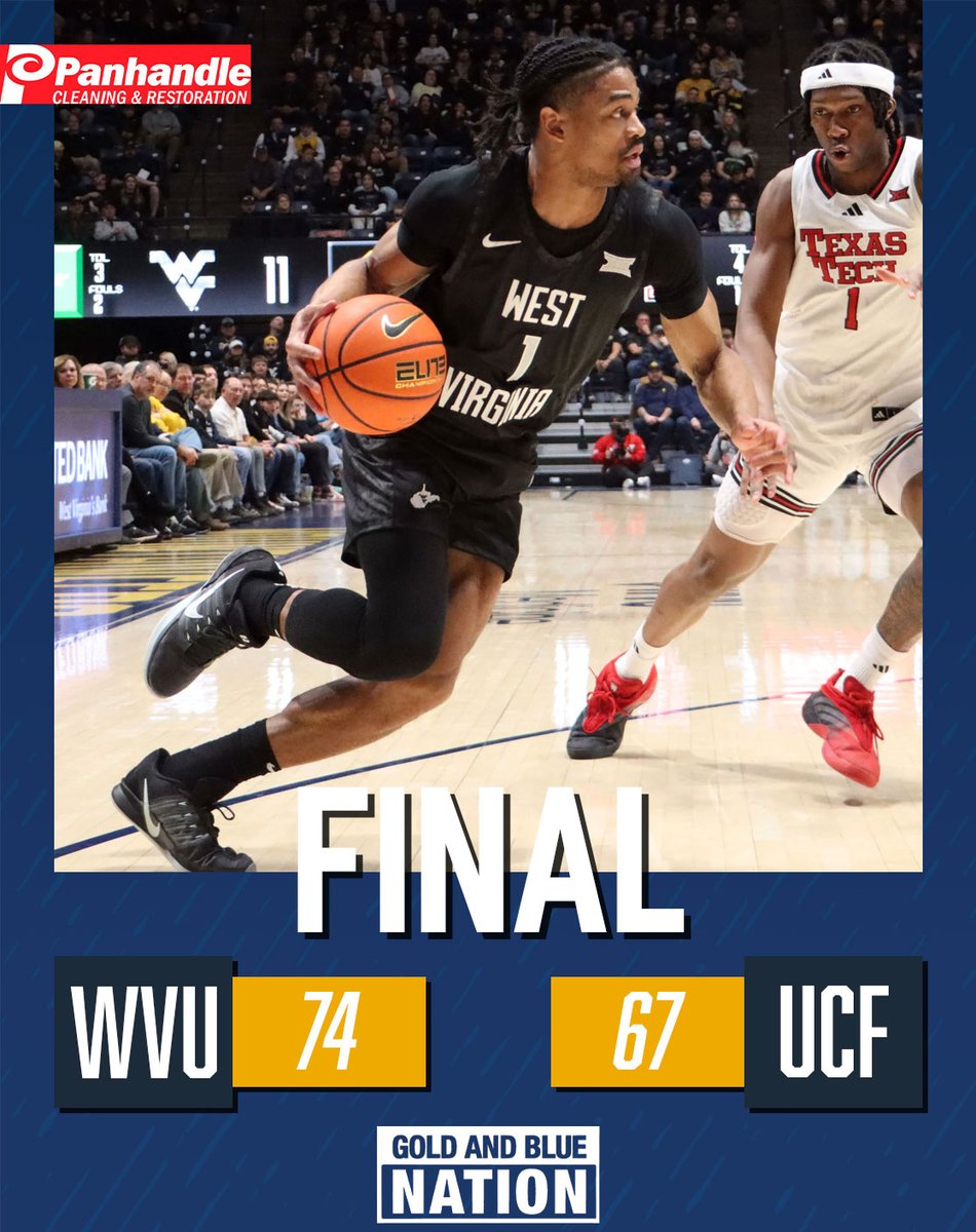 GoldAndBlueNtn's tweet photo. The Mountaineers storm back and WIN!

#HailWV https://t.co/tMbjbJnYIE