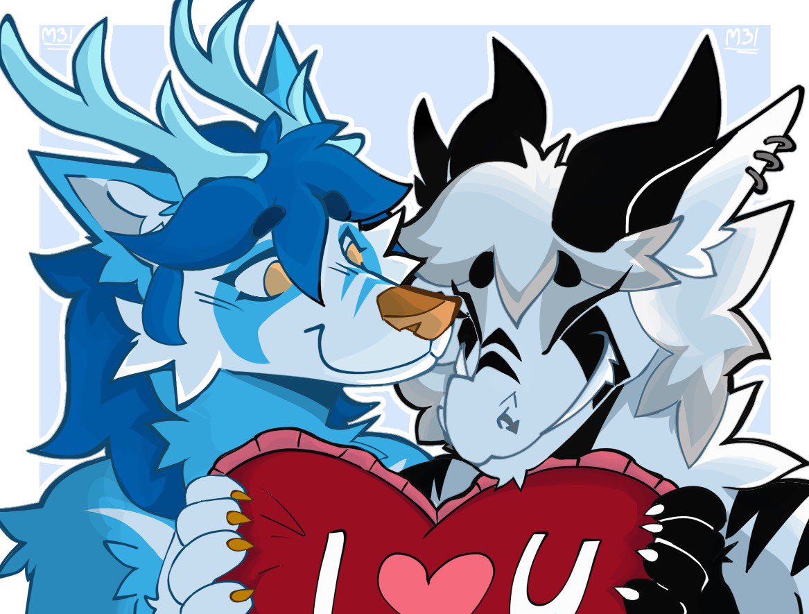 Happy Valentine’s Day with my favorite fluf :3 
🎨: m3lsie._ on ig