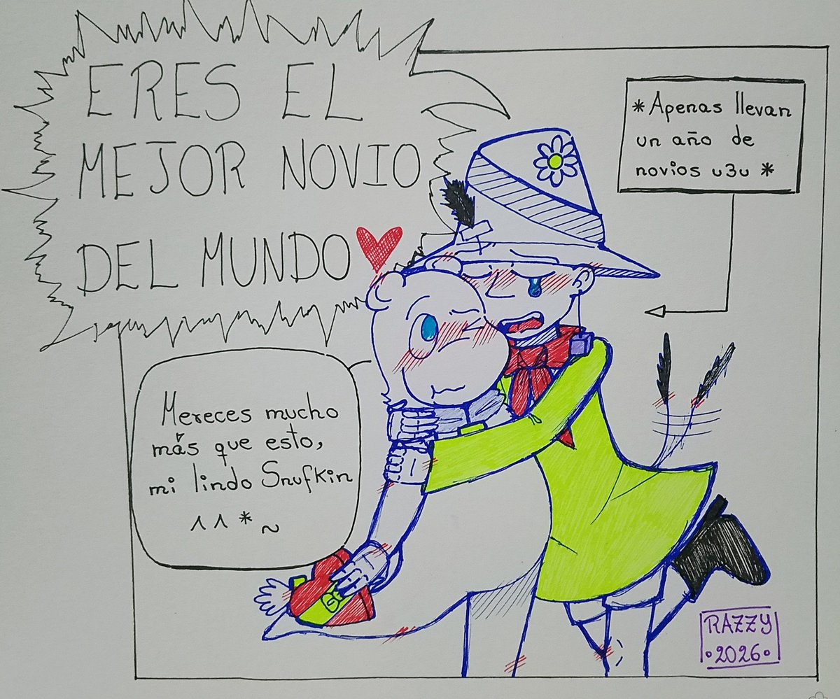 RazzyArts_'s tweet photo. Feliz San Valentín 💖
Y vivan los novios 🗣️🗣️🗣️✨ (Bien ooc todo, lo sé xd)
#moomin #moomins #mumin #60smoomin #moomin1969 #snufmin #snufkin #moomintroll #60ssnufmin #60ssnufkin #60smoomintroll #fanart #art #doodles #traditionalart #shipp #ooc https://t.co/6dYED3om4u