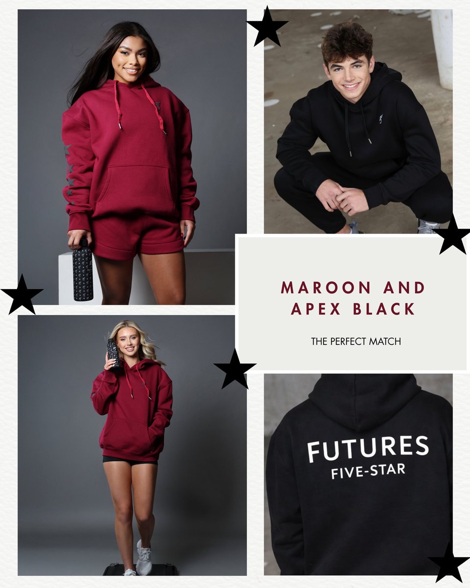futuresfivestar's tweet photo. The Perfect Match. ❤️

Reagan and Ashlee wearing the Maroon Oversize Allstar Hoodie &amp; Graham Simpson wearing the Apex Black Hoodie

Comfort you’ll fall for.

Use code FUTURES5STAR20 for 20% off — now through February.

Shop now! https://t.co/FWAKE5GxK1 https://t.co/ITd3QSagGd