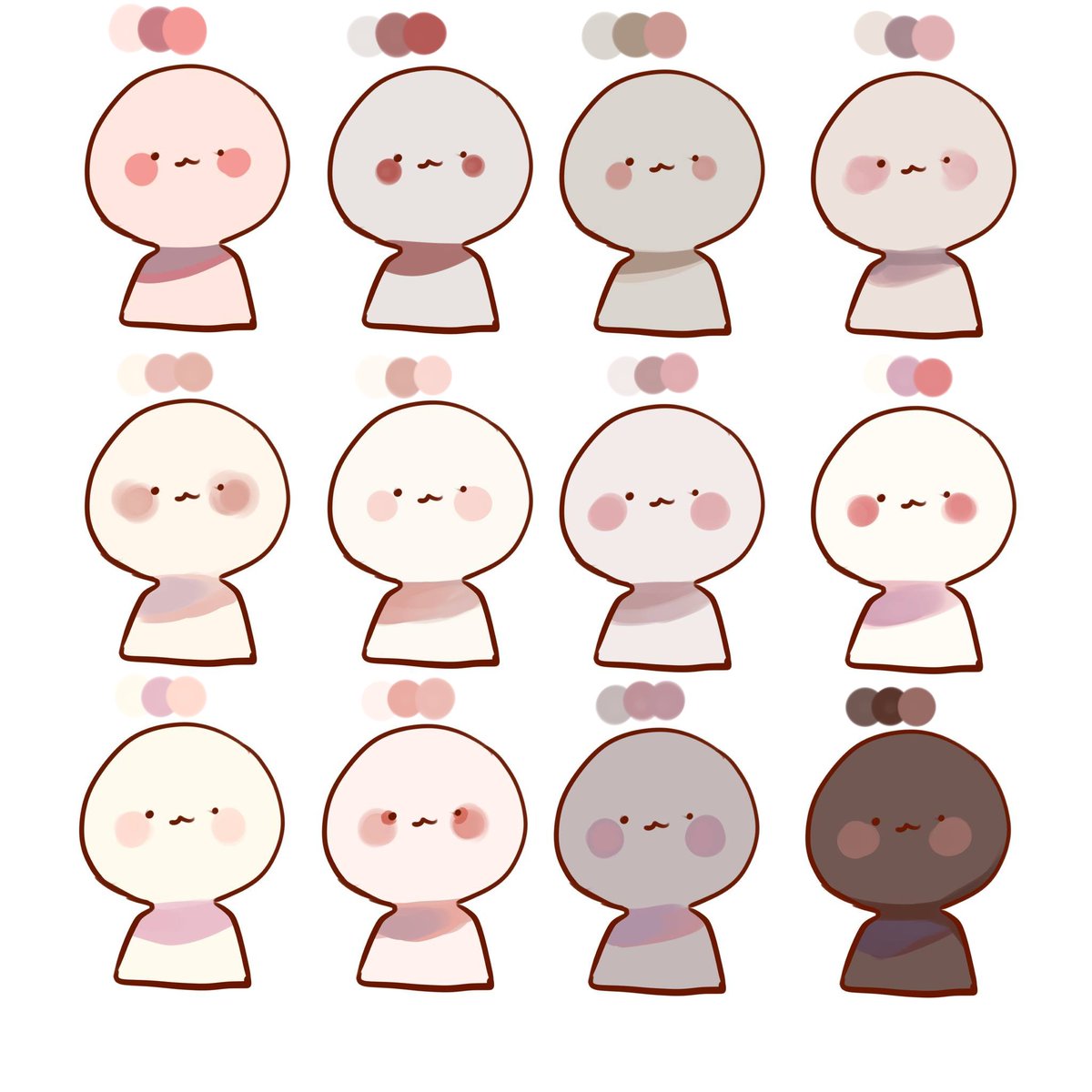 I've adjusted the skin tones for use in my drawings. You can use them if you like🩷🩵🩶

#artshare #commission