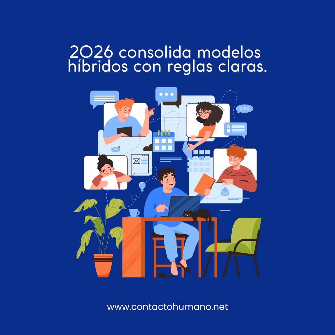 2026 no improvisa el trabajo híbrido: lo profesionaliza. Reglas claras, flexibilidad real y respeto al tiempo de las personas.

El futuro laboral ya derechos. 🚀