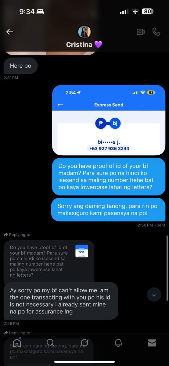 jazreelsoco's tweet photo. @wonu_gyuuu For the context ito yung convo nila before. Nagiimpersonate siya ng mga taong navivictimize niya at nagsesend ng id. https://t.co/fKQ2syfU5v