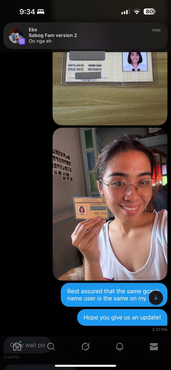 jazreelsoco's tweet photo. @wonu_gyuuu For the context ito yung convo nila before. Nagiimpersonate siya ng mga taong navivictimize niya at nagsesend ng id. https://t.co/fKQ2syfU5v