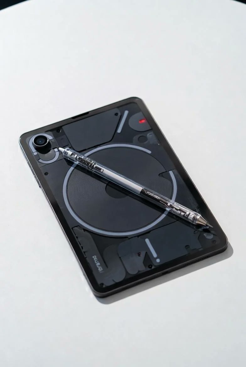 NothingNewsroom's tweet photo. Nothing Tablet.

Imagine Glyph lighting on a full-size canvas.

Transparent back. Clean UI. Stylus built for creators — not just consumption.

Would you buy a Nothing tablet if they dropped one this year? 👀

#NothingTablet #NothingDesign #CMF https://t.co/TLSec8lGeg