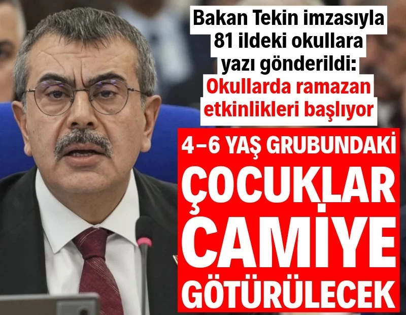 Milli Eğitim Bakanı Yusuf Tekin imzasıyla 81 ildeki okullara yazı gönderildi

4-6 yaş grubundaki çocuklar camiye götürülecek nefes.com.tr/81-ildeki-okul…