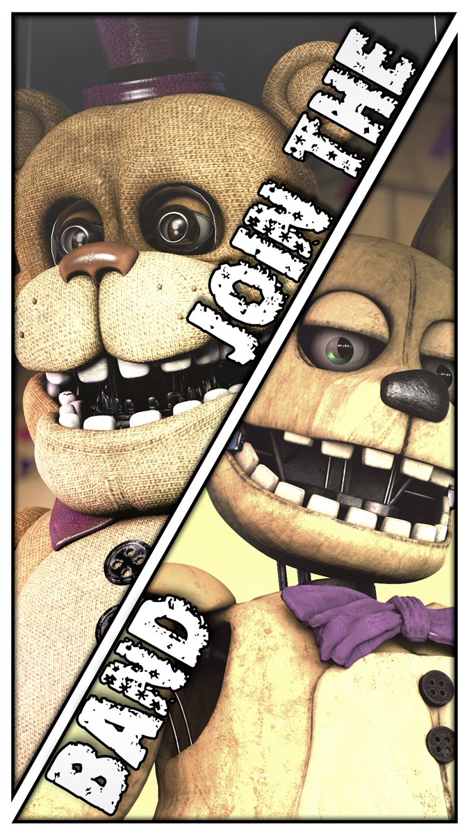 "Join The Band"
[C4D] Springbonnie and Fredbear Poster

Models:
Fredbear - <a href="/thunderbob333/">Thudner</a> Eggboi-SFM, T . M ., HectorX; Retexture - Shy 
Springbonnie - Roux36; Retexture - <a href="/s_cuori/">Сuori</a> &amp; <a href="/pyjama889/">Pyjam</a> 

#C4D #FiveNightsAtFreeddys #fredbear #SpringBonnie