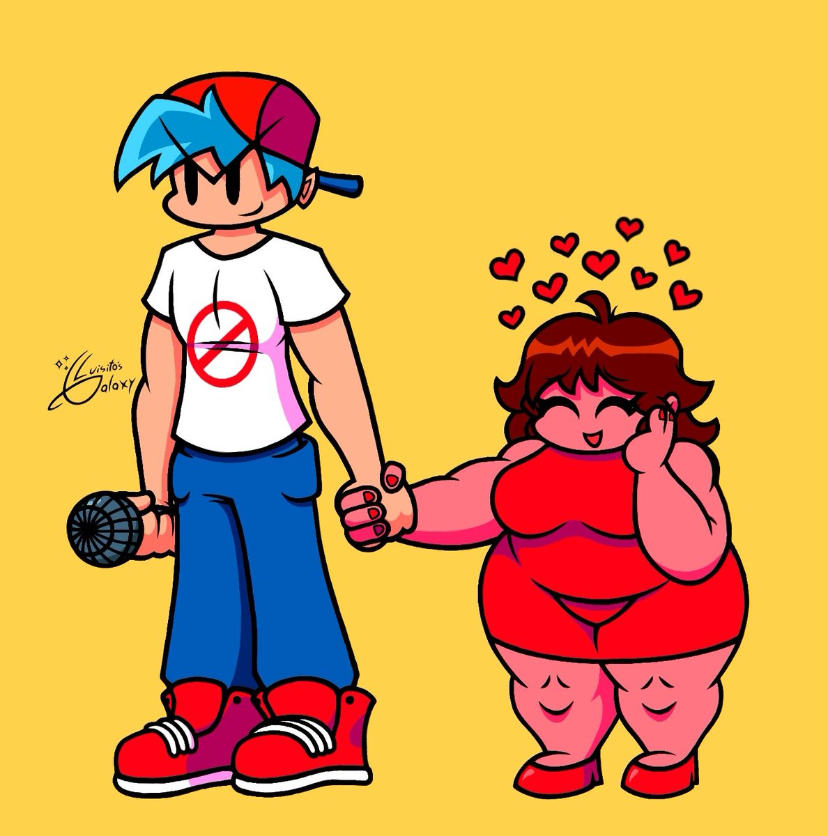 🩵❤️  BF alto robusto y GF shortstack chubby ❤️🩵

No sé... Me gusta el ship dynamic (?

¡Feliz san Valentín! ❤️✨

#art #digitalart #digitalartwork #digitaldrawing #fanart #fridaynightfunkin #FNF #fnffanart #fnfbf #bf #boyfriend #tall #fnfgf #gf #girlfriend #shortstack #chubby