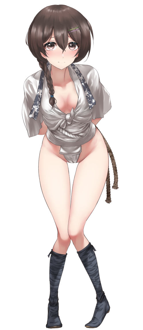 #自分で生み出した一次創作オリジナルキャラを流そう 金髪姉弟と茶髪姉弟 お祭り法被褌ver. 