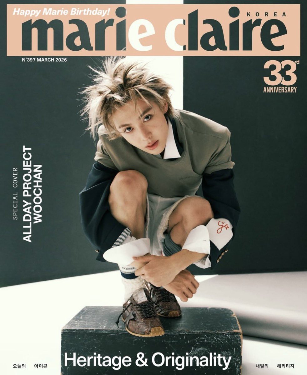 aboutadp's tweet photo. WOOCHAN for marie claire korea’s march issue https://t.co/MaEduaALFM