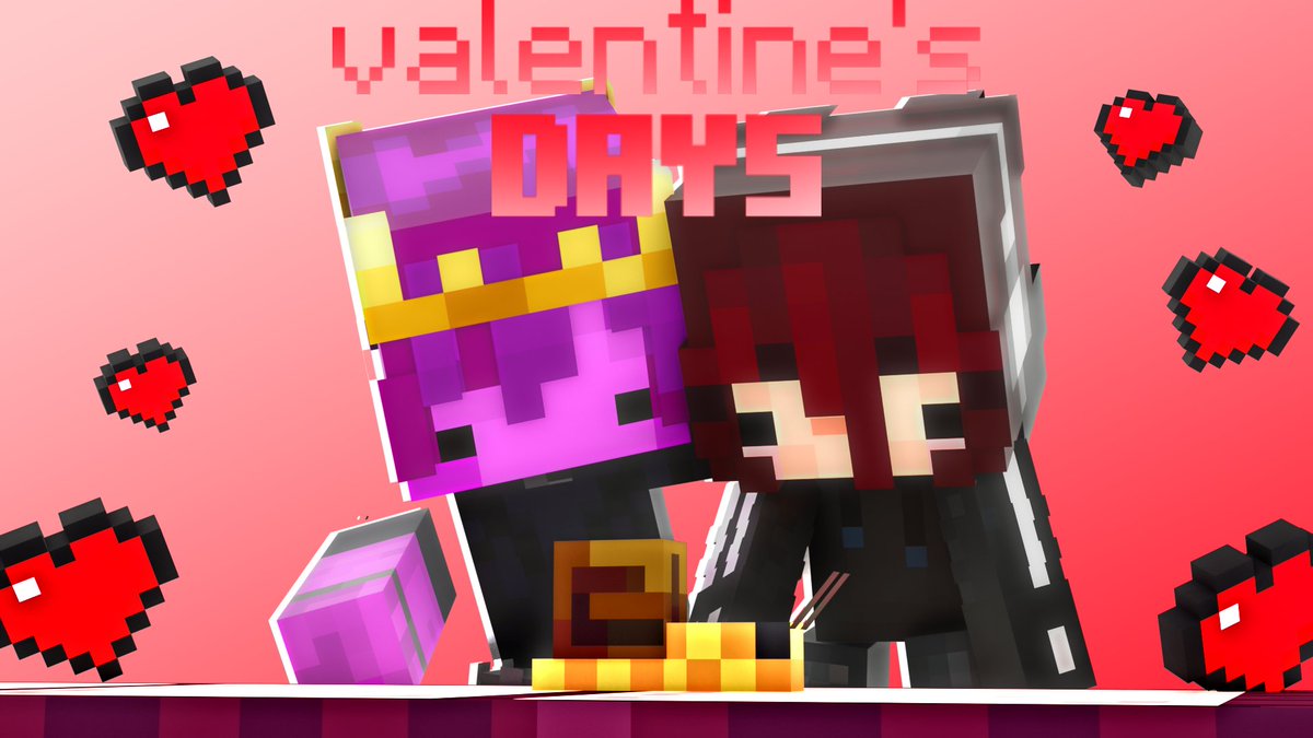FELIZ SAN VALENTIN, espero puedan pasarla con una personita especial ya sea amigo o pareja 🤭#minecraftlove #ValentinesDay