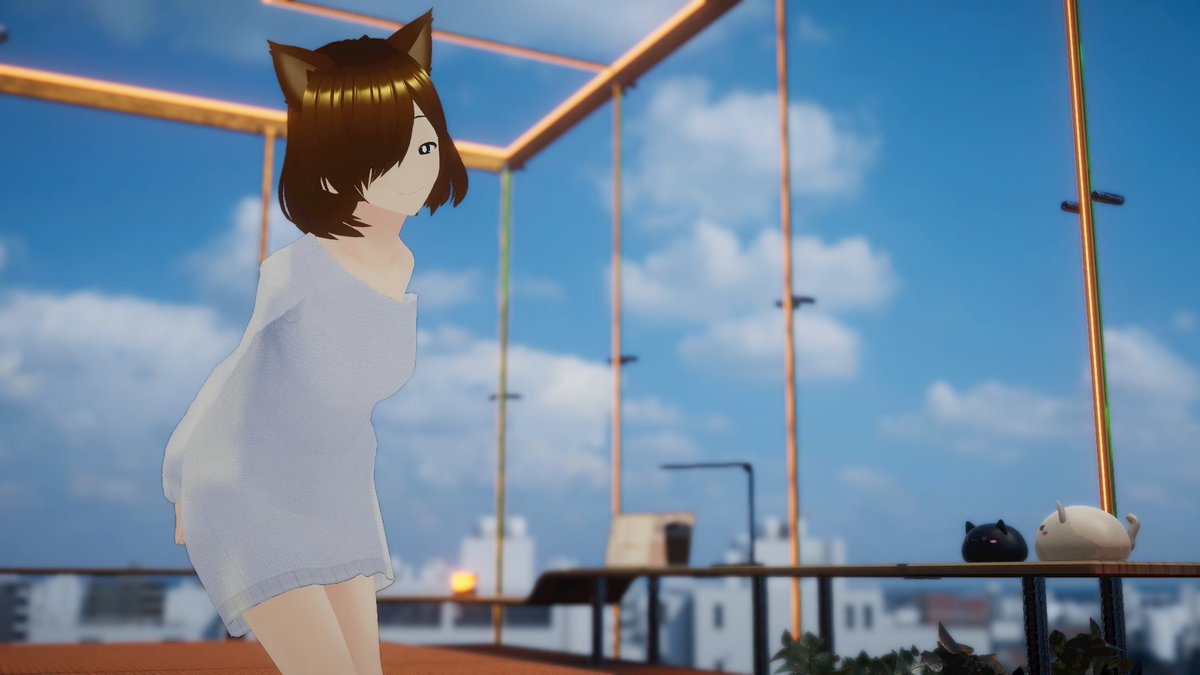 hkさんの素敵なお部屋から
おはにゃんです🐾

えっ！？

もうお昼！？

hkにゃんです(*'ω'*)さんのワールド
空と暮らす部屋
cluster.mu/w/2856cc40-688…
#cluster