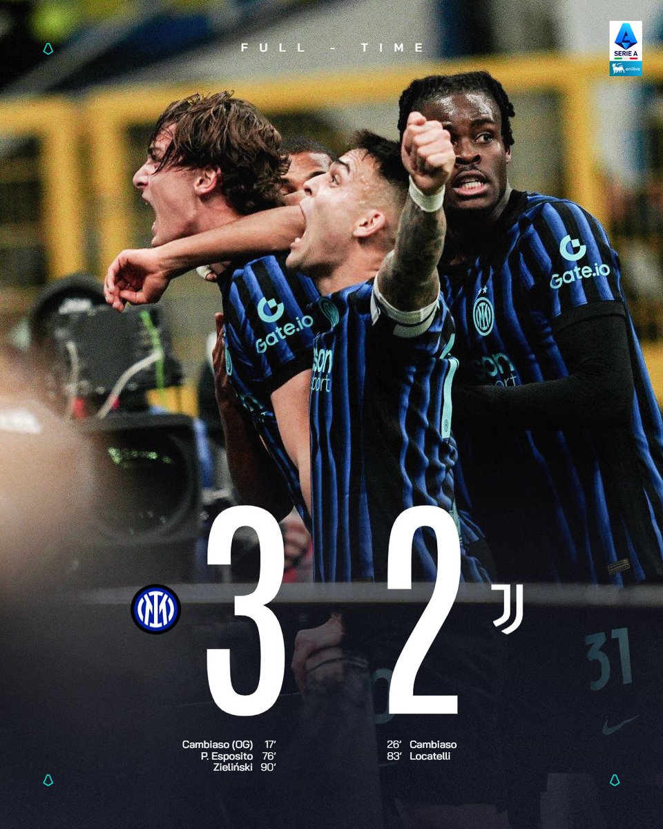 SerieA_Lawas's tweet image. Hasil @SerieA 

📌 Inter 3-2 Juventus

Balas dendam tuntas. 
Sama seperti pertemuan sebelumnya, saling balas gol terjadi. 
Hanya saja, kartu merah yang tidak perlu untuk Pierre Kalulu mengubah jalannya pertandingan. 

Inter menang dan kokoh di puncak klasemen sementara Serie A.
