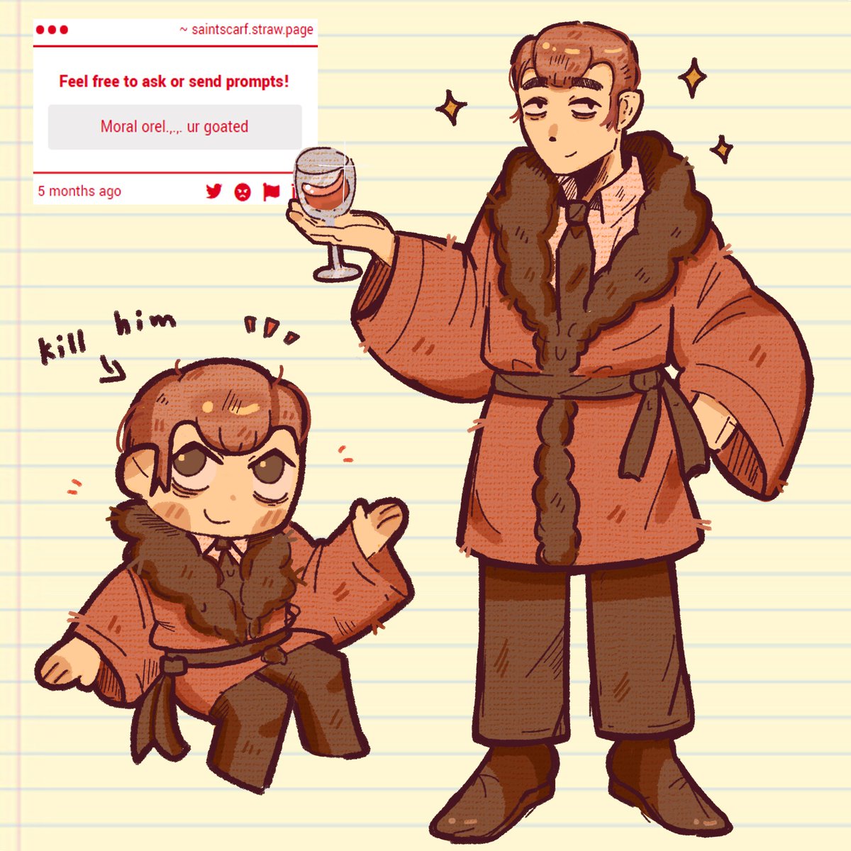 saintscarf's tweet photo. Excuse to draw him 

#moralorel https://t.co/htkXmGUWF0